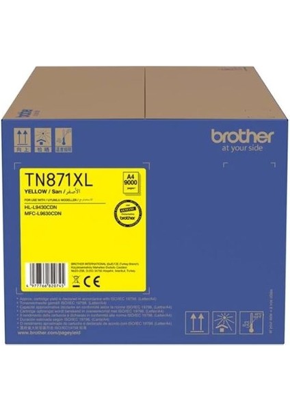 TN-871XXL Sarı Orjinal Toner Yüksek Kapasiteli