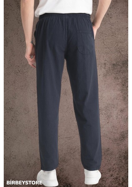 Yazlık Keten Pantolon Ham Bez Eşofman Beli Lastikli Unisex Rahat Kalıp Hambez Büyük Beden Alt Eşofman %100 Pamuk