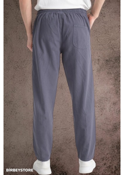 Yazlık Keten Pantolon Ham Bez Eşofman Beli Lastikli Unisex Rahat Kalıp Hambez Büyük Beden Alt Eşofman %100 Pamuk