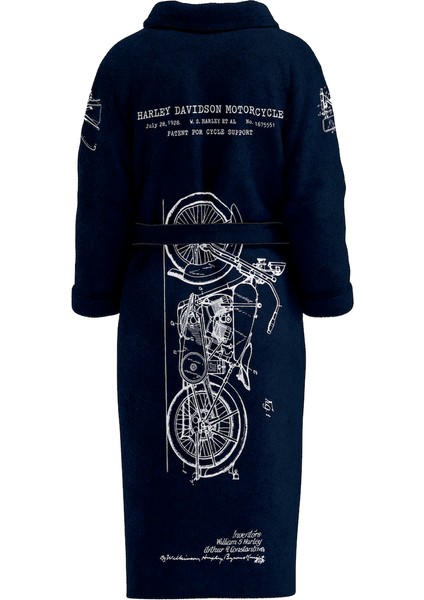 Harley Davidson Model 28B Navy Blue - Motosiklet Bornoz
