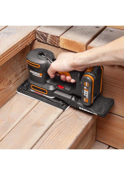 WX820 20VOLT 2.0AH. Li-Ion Profesyonel Devir Ayarlı Çok Amaçlı Şarjlı Zımpara