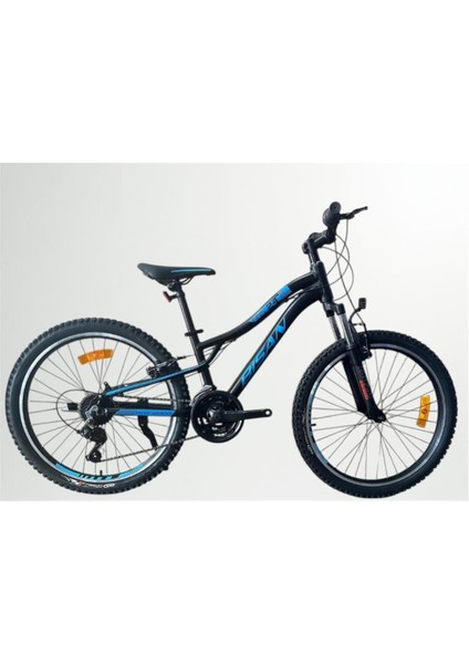 24J Bisan Kdx 2800 V Fren Dağ Bisikleti - Mat Siyah Mavi - 30 Kadro