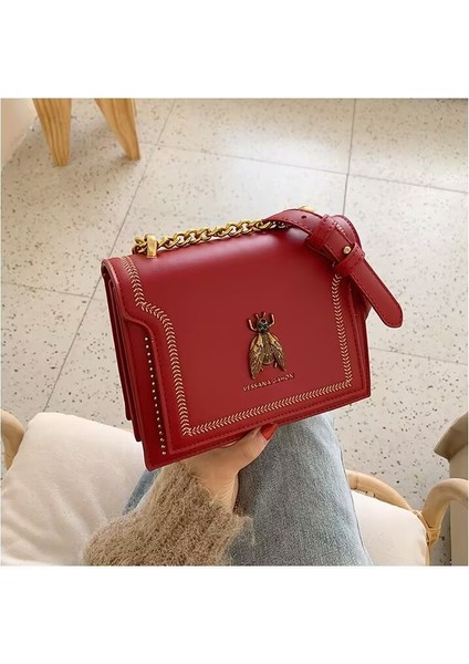 Lüks Marka Kadın Çanta Retro Arı Kadın Omuz Çantası Basit Yüksek Kali Deri Tasarımcı Çapraz Bags (Yurt Dışından)
