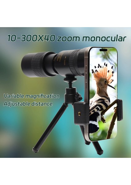 10-300X40 Zoom Teleskop Hd 4K Taşınabilir Güçlü Dürbün Uzun Menzilli Profesyonel Monoküler Bak4-Prizmalar Kamp Için (Yurt Dışından) modelleri