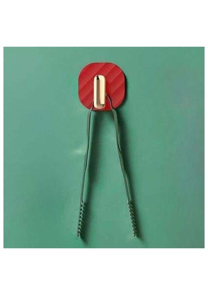 Nonni Buffer® 2li Yapışkanlı Retro Askılık Dolap Kapak Kulpu Kırmızı