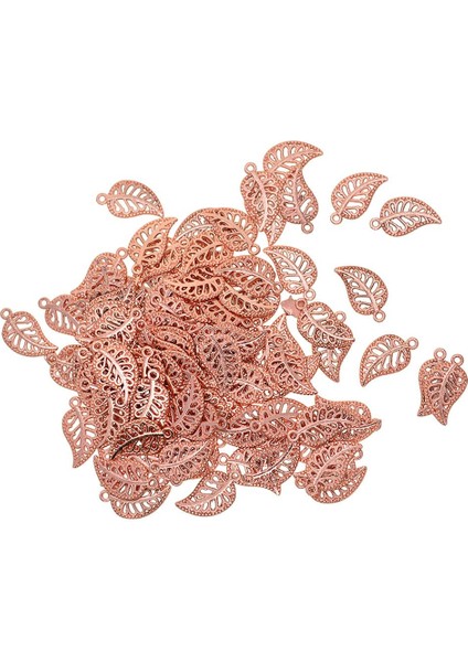 Motohomeau 100PCS I Içi Boş Küçük Ağaç Yaprağı Takıları Gülgold Için Kolye (Yurt Dışından) fiyatları
