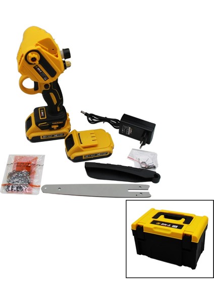 Budama - Dal Kesme Makinesi 36V 2.0AH Yağlı Pompalı - Zincirli Sarı Siyah Çantalı (4887)