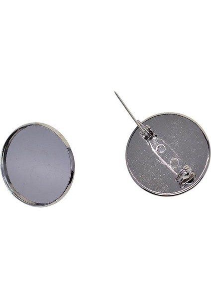 10 Boş Broş I 25MM Yuvarlak Çerçeve Tepsisi Bulguları (Yurt Dışından)