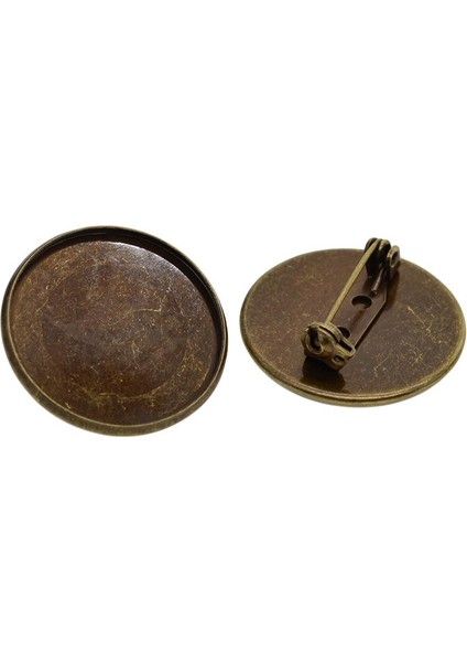 10PCS 25MM Broş Için Boş Çerçeve Tepsileri Yapmak (Yurt Dışından)