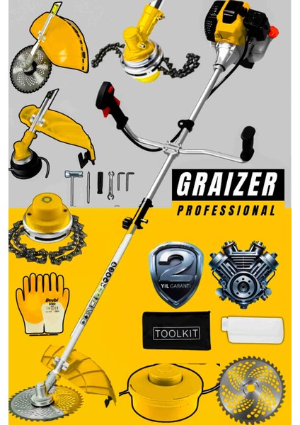 Alman Gta-20 Yan Tipi Benzinli Motorlu Ot Çalı Tırpanı Çim Biçme Makinesi Tırpan Canavar Baslik fiyatları
