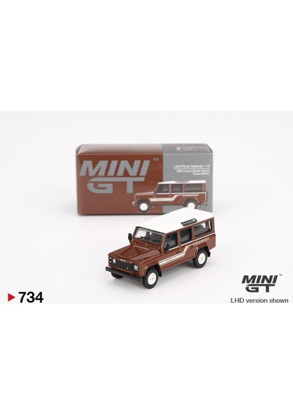 : 1/64 Land Rover Defender 110 1985 County Station Wagon Russet Brown