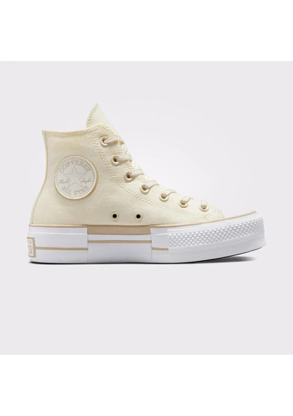 Chuck Taylor All Star Lift Platform Outline Sketch Kadın Krem Sneake