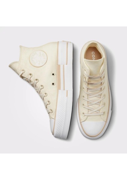 Chuck Taylor All Star Lift Platform Outline Sketch Kadın Krem Sneake
