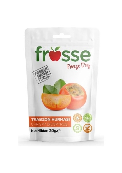 Cennet Hurması Kıtırı - Freeze Dried - Üretici Firmadan Dondurularak Kurutulmuş Trabzon Hurması Cipsi 20 gr