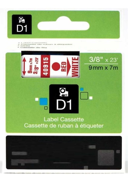 Tonersepeti Dymo 40915 Beyaz Üzerine Kırmızı Muadil Etiket