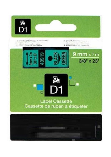 Tonersepeti Dymo 40919 Yeşil Üzerine Siyah Muadil Etiket