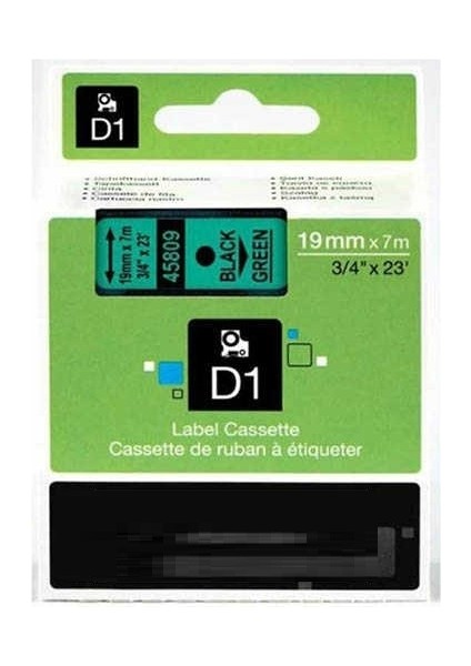 Tonersepeti Dymo 45809 Yeşil Üzerine Siyah Muadil Etiket