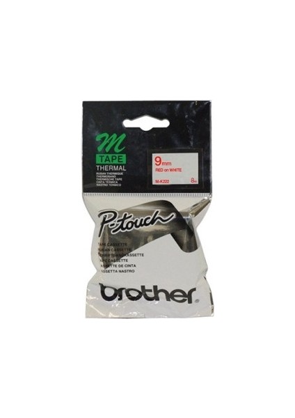Brother M-K222 Beyaz Üzerine Kırmızı Etiket