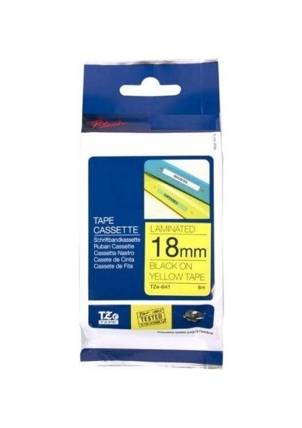 Tonersepeti Brother TZE-641 Sarı Lamine Etiket 18MM