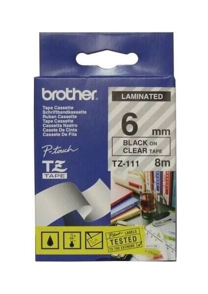 Tonersepeti Brother TZ-111 Şeffaf Üzerine Siyah Laminasyonlu Muadil Etiket fiyatları