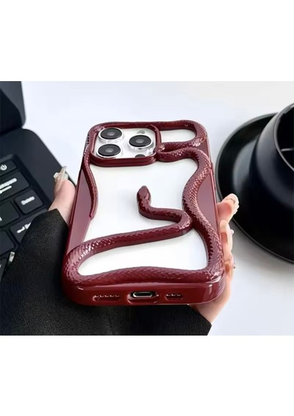 Apple iPhone 15 Pro Max Uyumlu 3D Snake Tasarımlı Silikon Kılıf modelleri