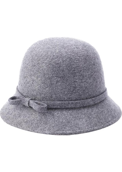 Kadın Yün Karışımı Cloche Winter Dome Dome Gri (Yurt Dışından)