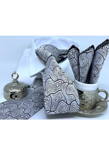 Dokuma Mendilli Kravat