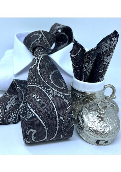 Dokuma Mendilli Kravat