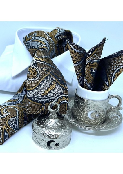 Dokuma Mendilli Kravat