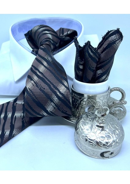 Dokuma Mendilli Kravat