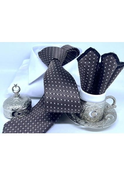 Dokuma Mendilli Kravat