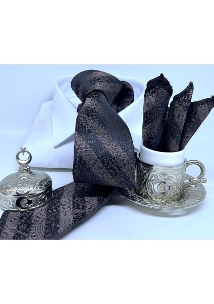 Dokuma Mendilli Kravat