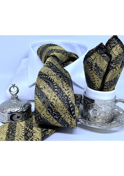 Dokuma Mendilli Kravat