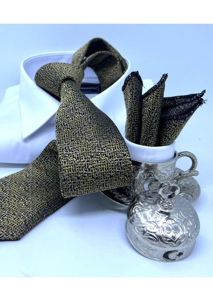 Dokuma Mendilli Kravat