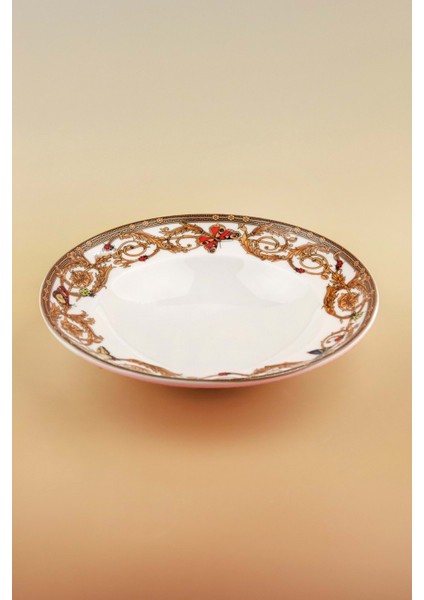 Gold Butterfly Altın Yaldızlı Büyük Boy Salata Kasesi