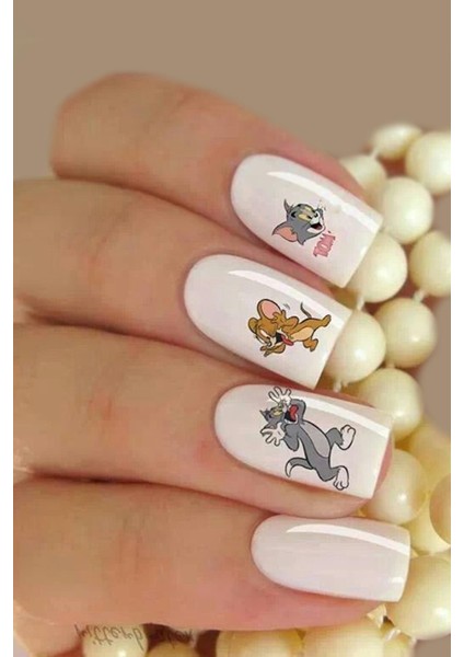 Çizgi Karakterler Tom Tırnak Süsü Tırnak Sticker