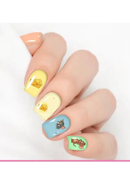 Çizgi Karakterler Tom Tırnak Süsü Tırnak Sticker modelleri