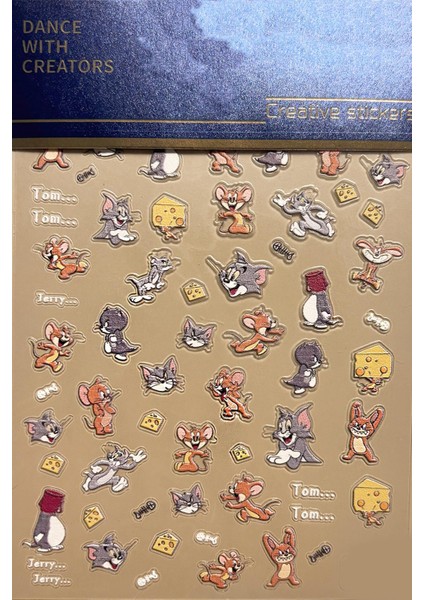 Çizgi Karakterler Tom Tırnak Süsü Tırnak Sticker indirimleri