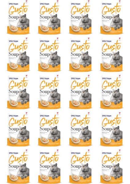 Gusto Tavuklu ve Havuçlu Kedi Çorbası 50GR - 20 Adet