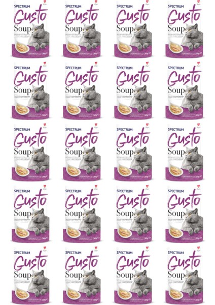 Gusto Ton Balıklı Tavuklu ve Tatlı Patatesli Kedi Çorbası 50GR - 20 Adet