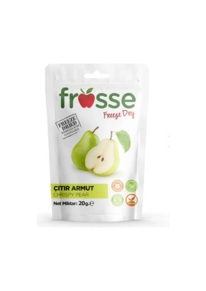 Armut Kıtırı - Freeze Dried - Üretici Firmadan Dondurularak Kurutulmuş Armut Cipsi 20 gr