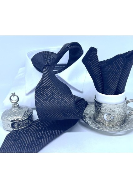 Dokuma Mendilli Kravat