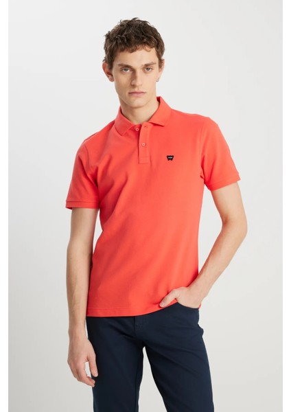Erkek Regular Fit Polo Mercan Erkek Kısa Kol T-Shirt