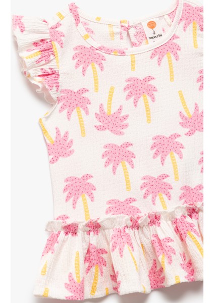 Fırfır Detaylı Kolsuz Bisiklet Yaka Baskılı Atlet modelleri