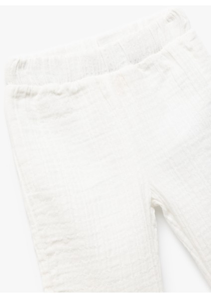 Beli Lastikli Pamuklu Cepli Müslin Pantolon modelleri