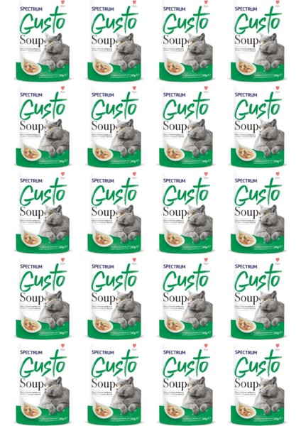 Gusto Ton Balıklı Uskumru ve Brokolili Kedi Çorbası 50GR - 20 Adet