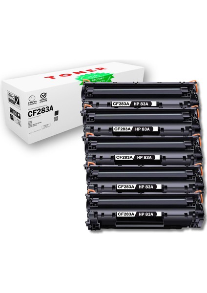 Hp CF283A / CRG737 Güncel Çipli Muadil Toner 5'li Set | M201DW/M125RNW/MF-217/MF-247DW |