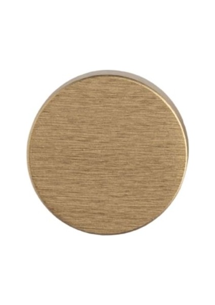 1910 Tek Delikli Düğme Kulp Fırçalı Mat Altın Renk Çap 38 mm