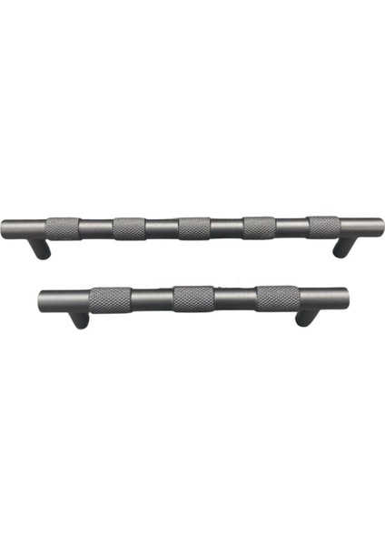 9387 Desenli Modern Kulp Fırçalı Füme Renk 192 mm