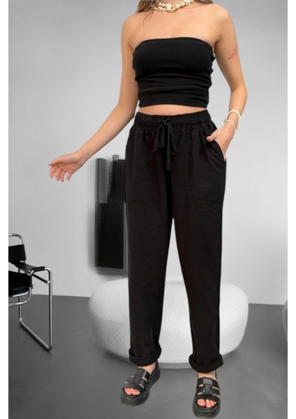 Keten Pantolon Hambez Alt Eşofman Rahat Kalıp Büyük Beden Ham Bez UNISEX%100 Pamuk Relaxed Beden Aralığı M-6xl